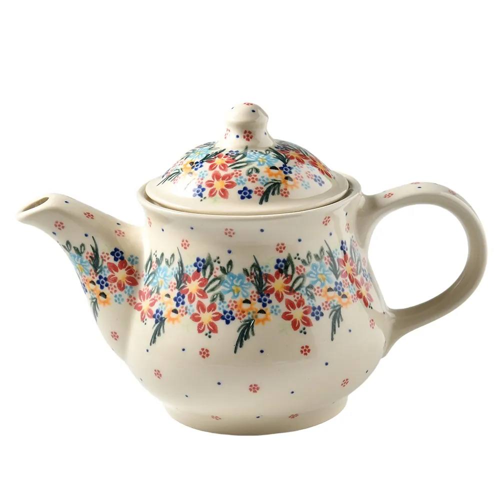 【波蘭陶】波蘭陶 Vena  茶壺 陶瓷壺 水壺 陶瓷茶壺 1100ml 波蘭手工製(桃花源系列)