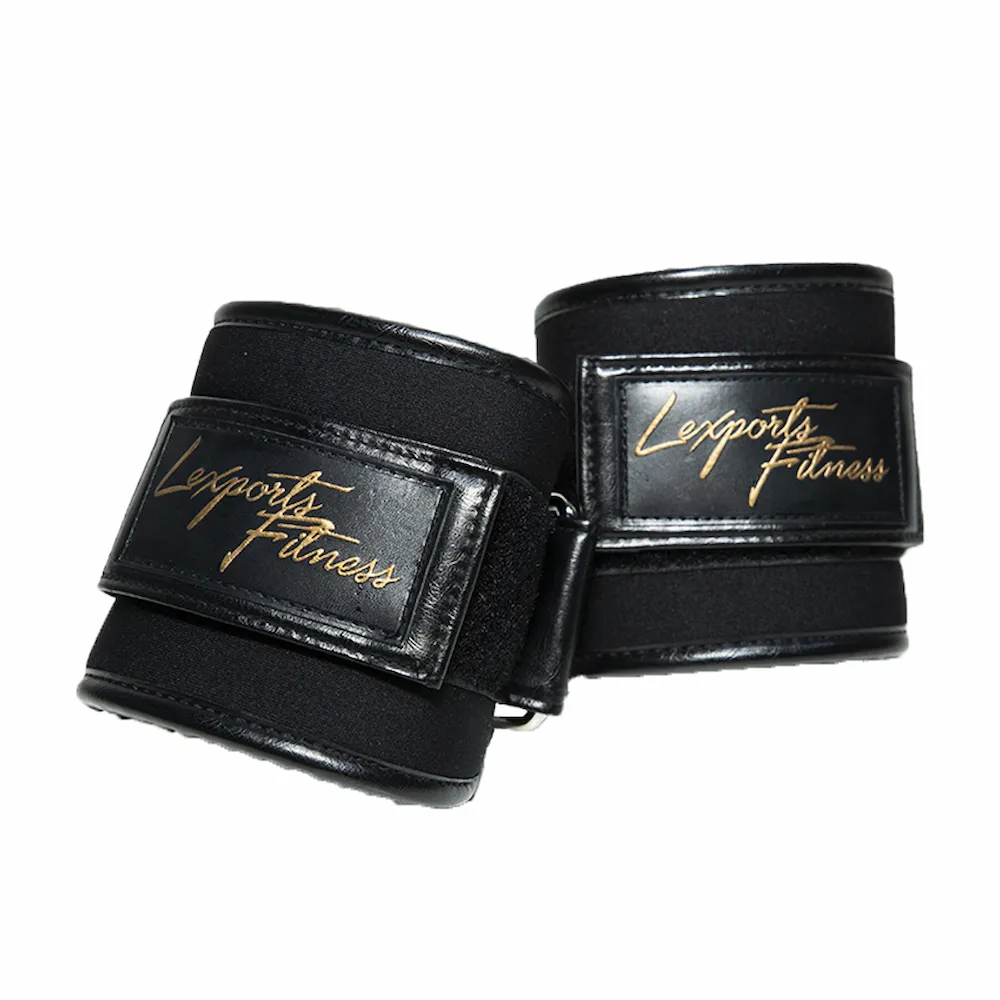 【LEXPORTS 勵動風潮】重量訓練 / 皮革腳踝綁帶(腳踝綁帶 皮革 健身 重訓 舉重)