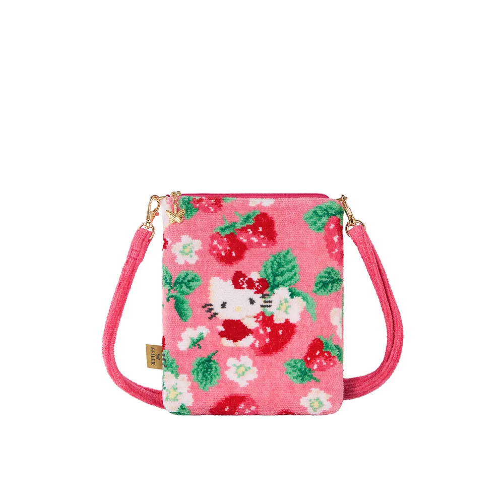 【Feiler】雙11 Hello Kitty草莓物語斜背包 (18X20X3)