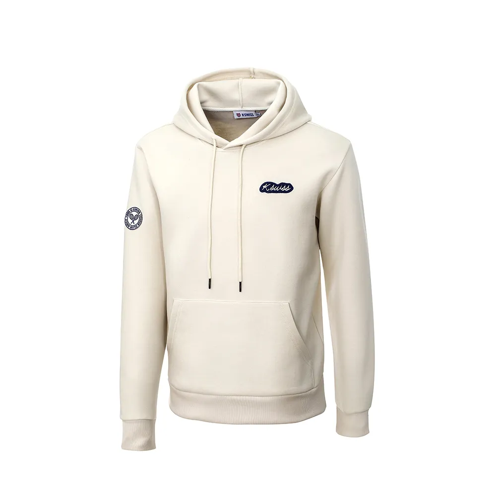 【K-SWISS】連帽長袖 TW HOODIE 2 帽T 口袋 女款 米白色 1912497-026