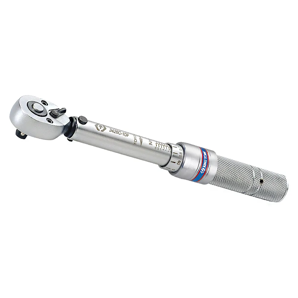 【KINGTONY】專業級工具 1/4 單刻度雙向快脫式迷你型扭力扳手 5-25Nm(KT3426C-2DF)