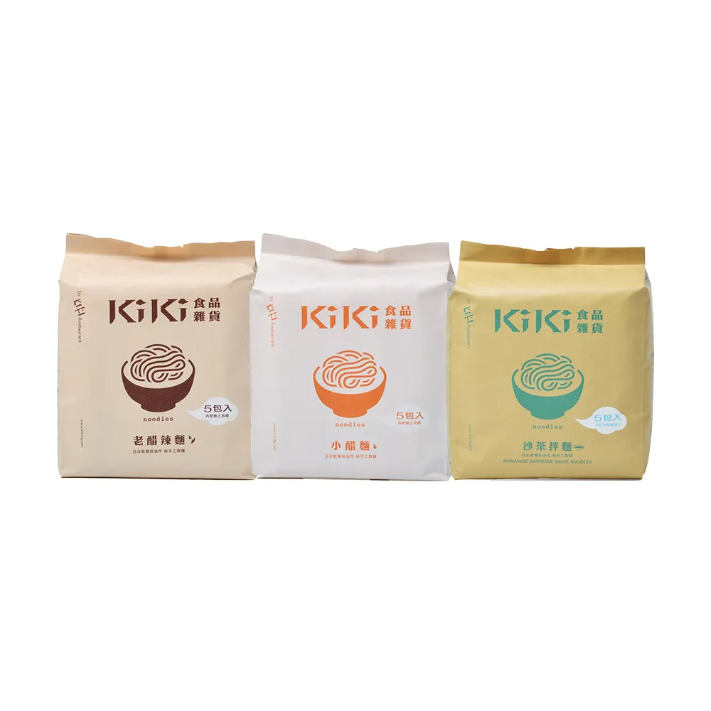 【KiKi 食品雜貨】經典拌麵 小醋/老醋/沙茶 任選4袋(90gx5包/袋)