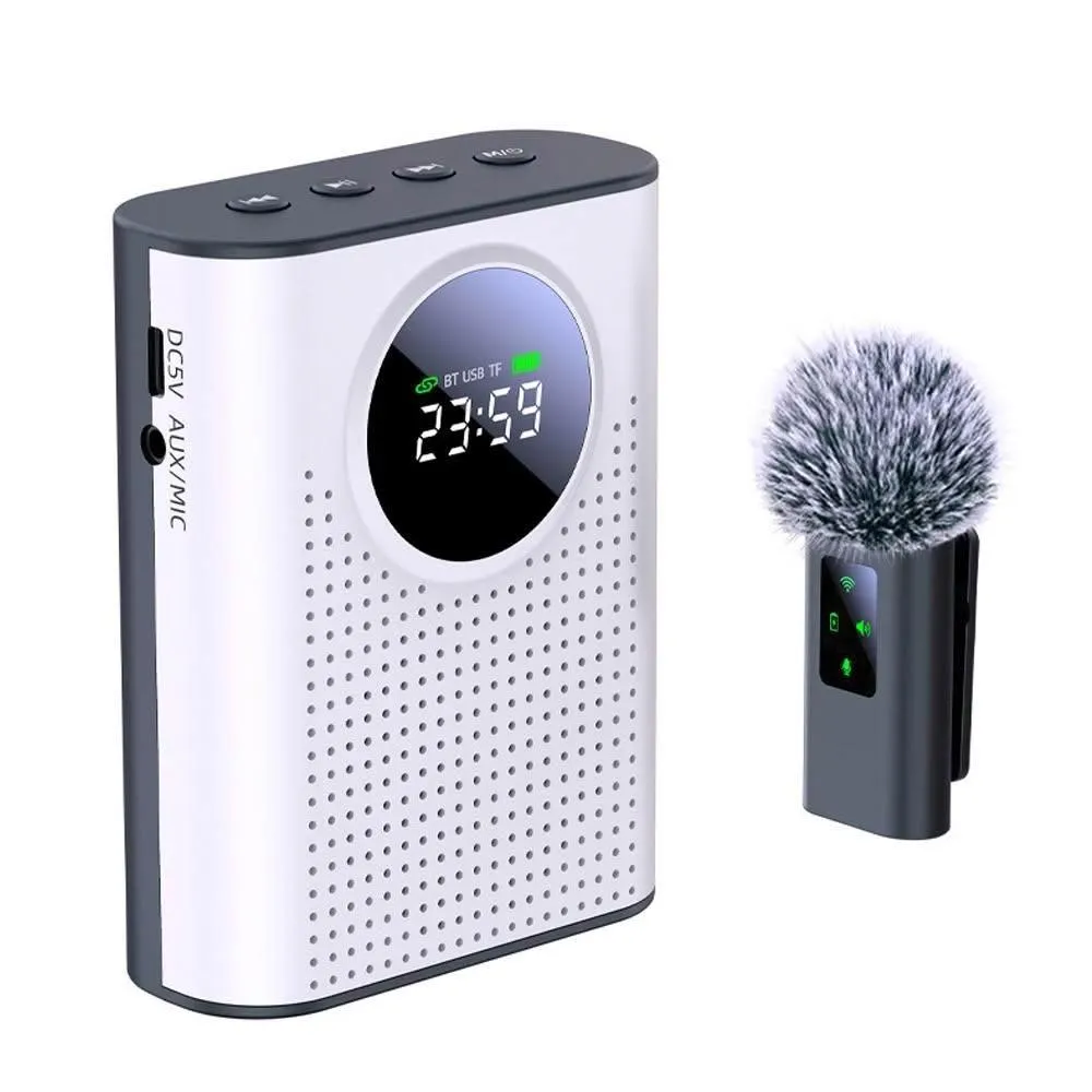 【RTAKO】無線領夾麥克風 無線擴音器(小蜜蜂 擴音器 揚聲器 大聲公 喊話器 喇叭)