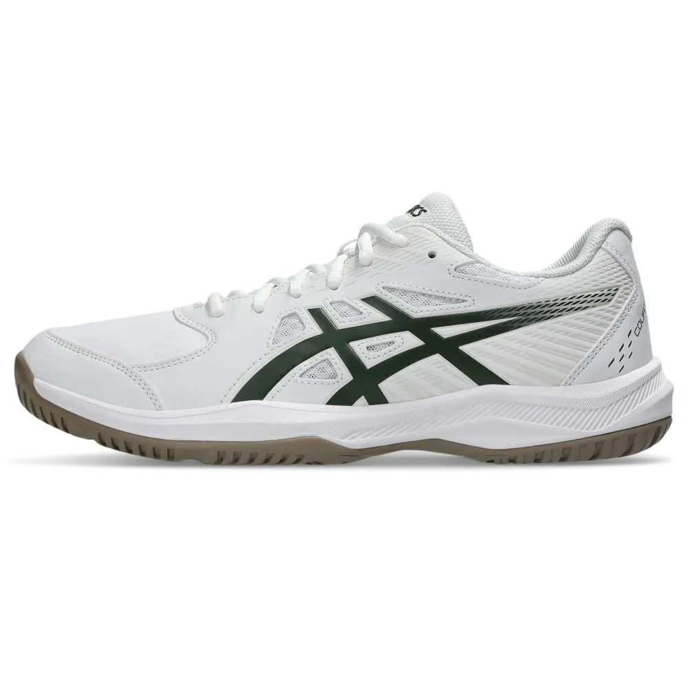 【asics 亞瑟士】Court Slide 4 男 網球鞋 抗扭 瞬移 硬土 白 綠(1041A483-103)