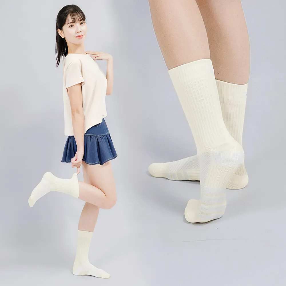 【SOFT】醫療級 輕壓柔軟舒適防蚊襪 成人款 奶油白1雙