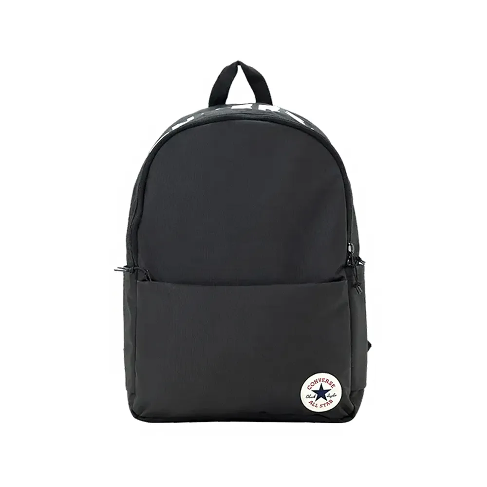 【CONVERSE】Contrast Logo 中性 通勤 簡約 黑色 後背包 UA5985-023