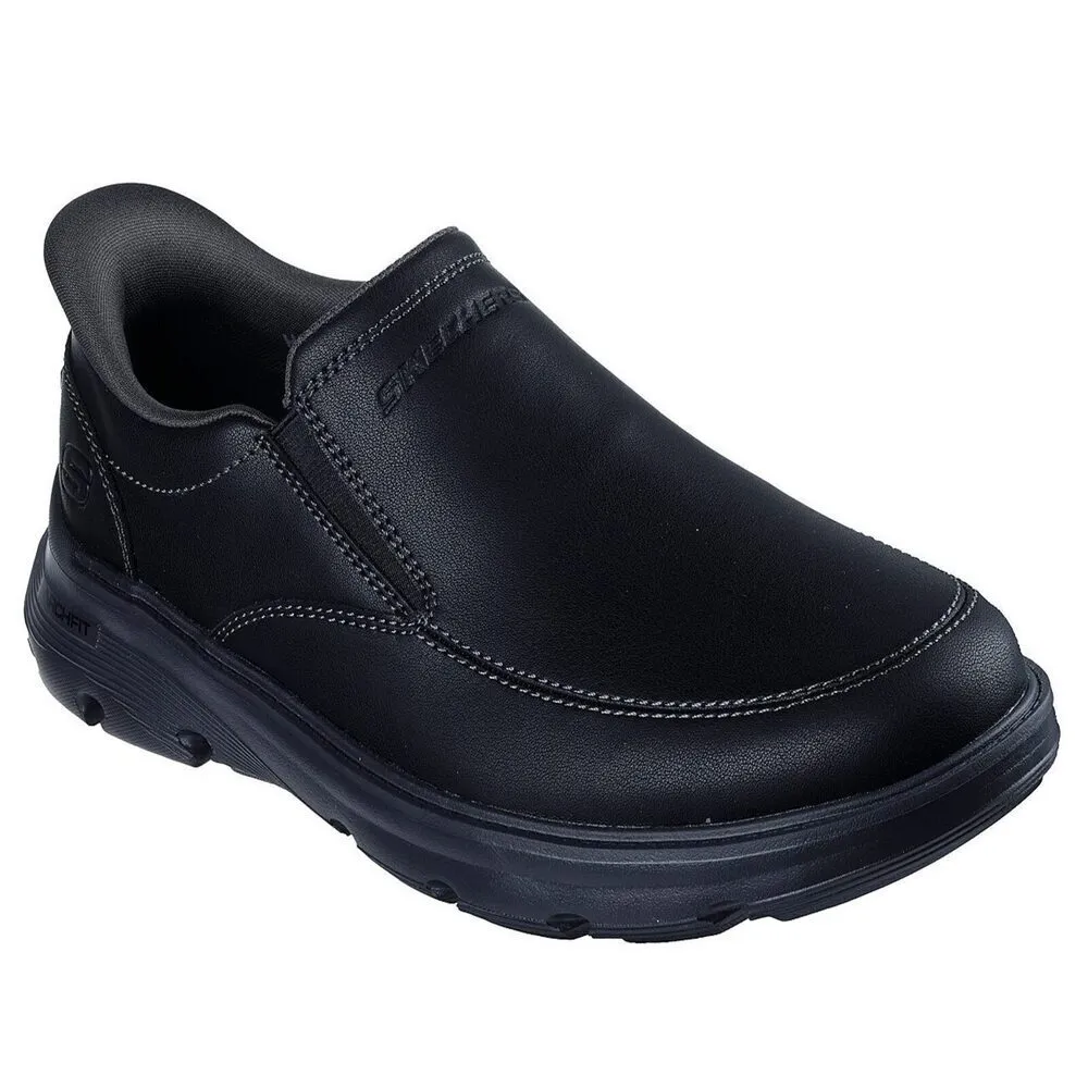 【SKECHERS】Arch Fit Garza 男 休閒鞋 寬鬆版型 舒適 黑(205518BLK)