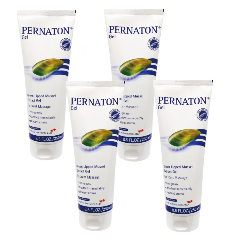 【PERNATON 百通關】涼感型關節凝膠 250ml 超值四入組(瑞士原裝進口 擦的葡萄糖胺)