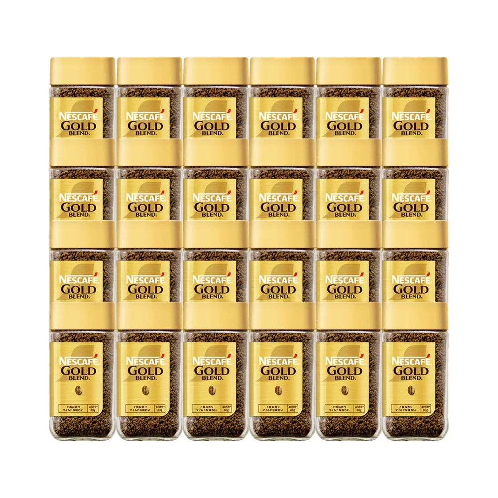 【NESCAFE 雀巢咖啡】金牌微研磨咖啡80g箱購(共24罐)日本產地 銷售第一
