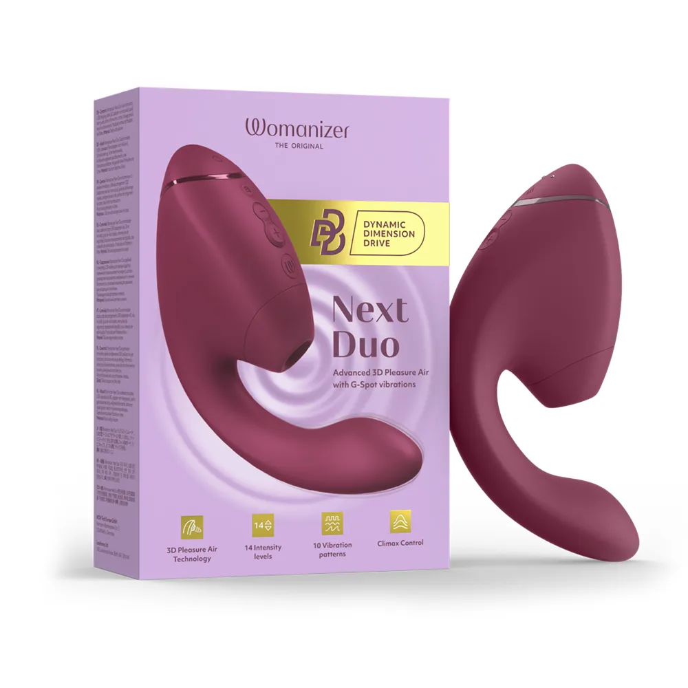 【Womanizer】Next Duo 3D極致震動吸吮愉悅器(暗粉)