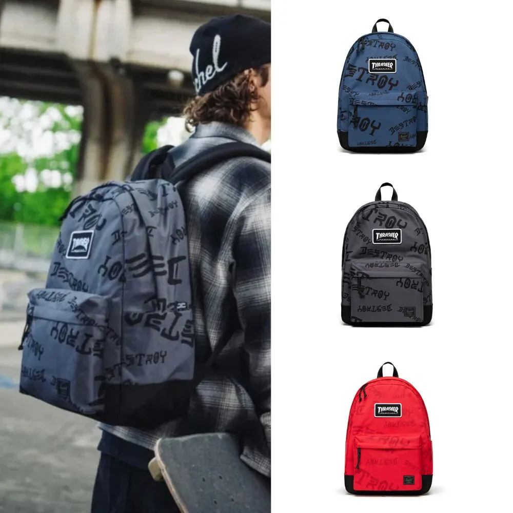 【Herschel】雙11 官方直營 Thrasher 聯名 Classic XL 30L 尼龍後背包 黑色/藍色/紅色