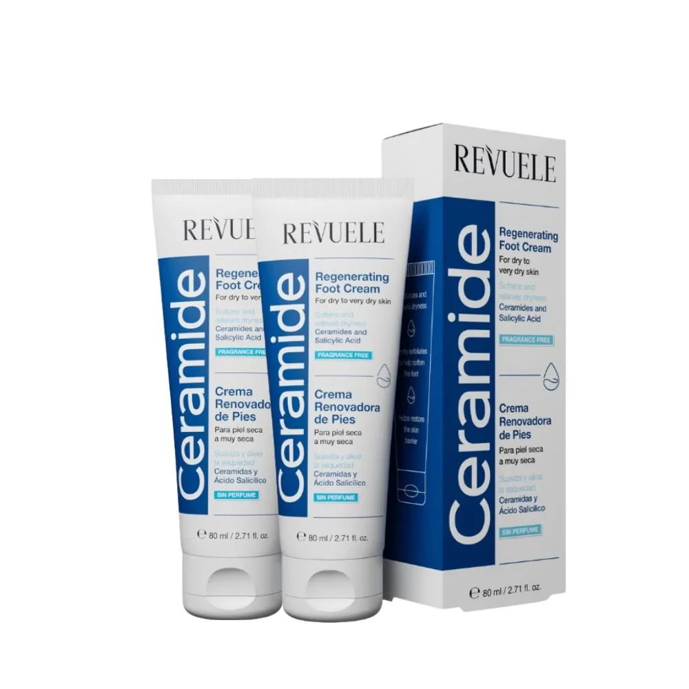【REVUELE瑞膚露】神經醯胺嫩足霜80ml*2入組(無香精 無色素 無酒精 無Paraben防腐劑)