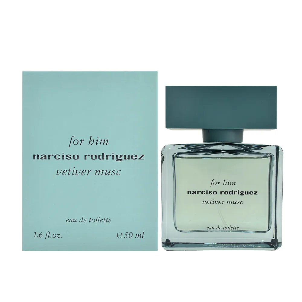 【NARCISO RODRIGUEZ】紳青男性淡香水 50ml(For Him Vetiver Musc香氛 專櫃公司貨)