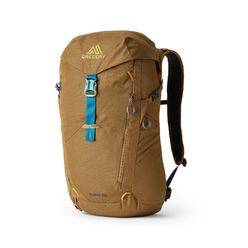 【Gregory】後背包 28L Nano Backpack 摩押褐 筆電包 書包 水瓶側袋(153034A546)