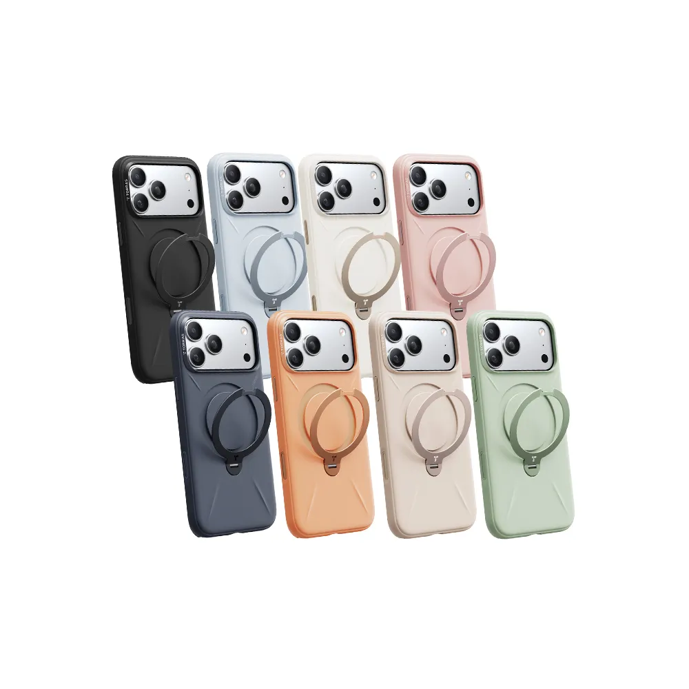 【TORRAS 圖拉斯】Ostand Spin Silicone iPhone 17系列磁吸四象限旋轉支架防摔矽膠手機殼