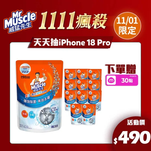 【威猛先生】雙11限定★洗衣機槽清潔劑250g(箱購共12包)