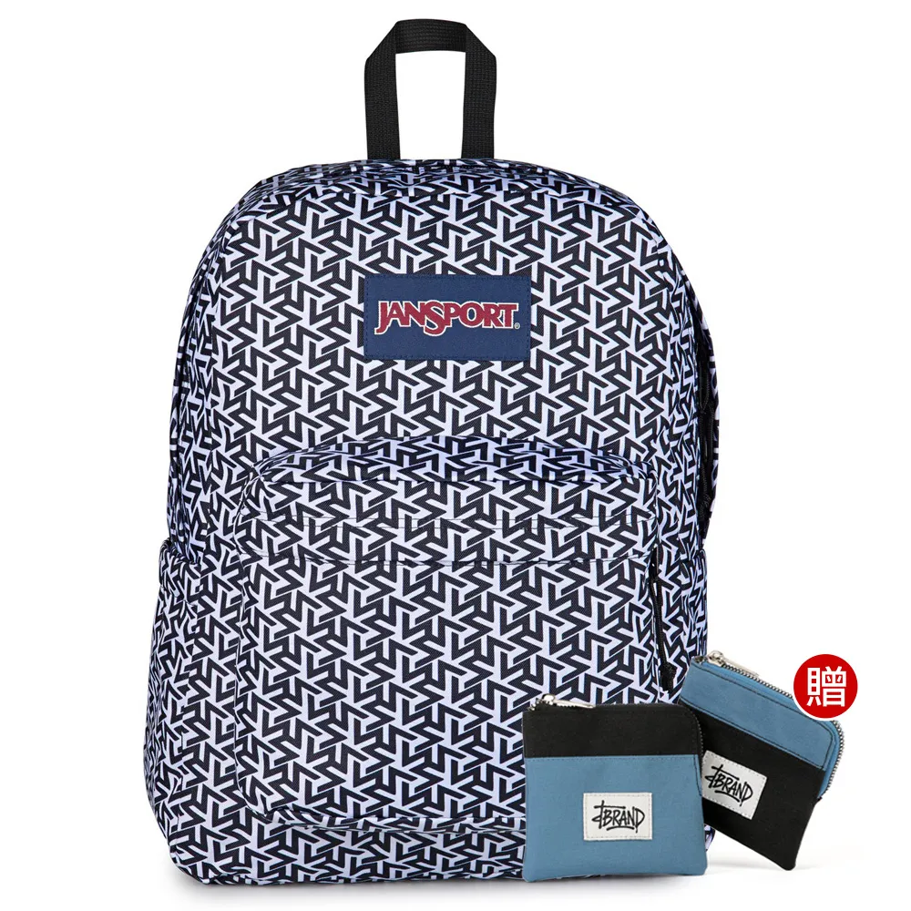 【JANSPORT】雙11 SUPERBREAK PLUS 校園系列後背包(黑白印花)
