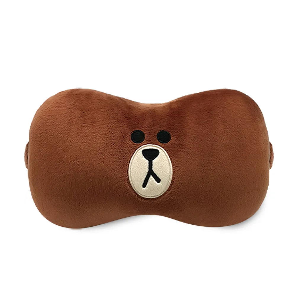 【LINE FRIENDS】FACE 座椅頸靠枕/午安枕-熊大BROWN(台灣製)