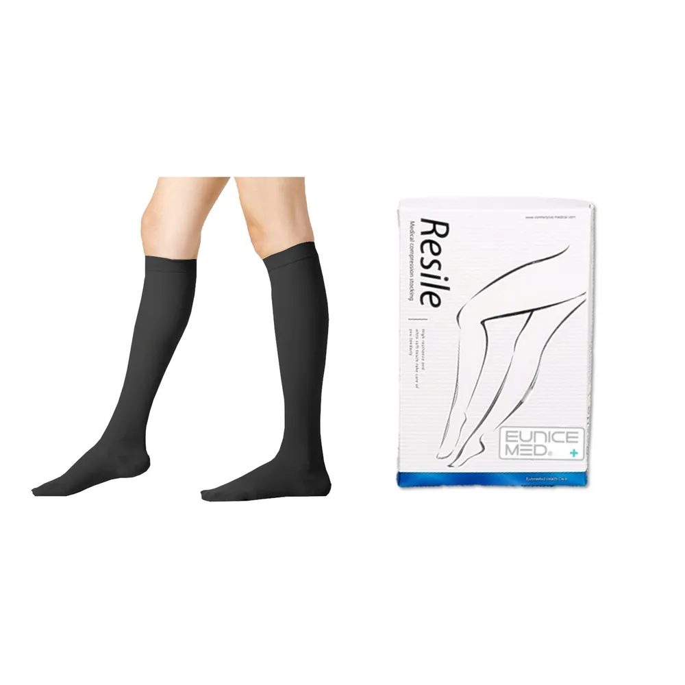 【Eunicemed】醫用輔助襪(CPS-3002-BK壓力襪/包趾襪/小腿襪/黑色/彈力襪/彈性襪)