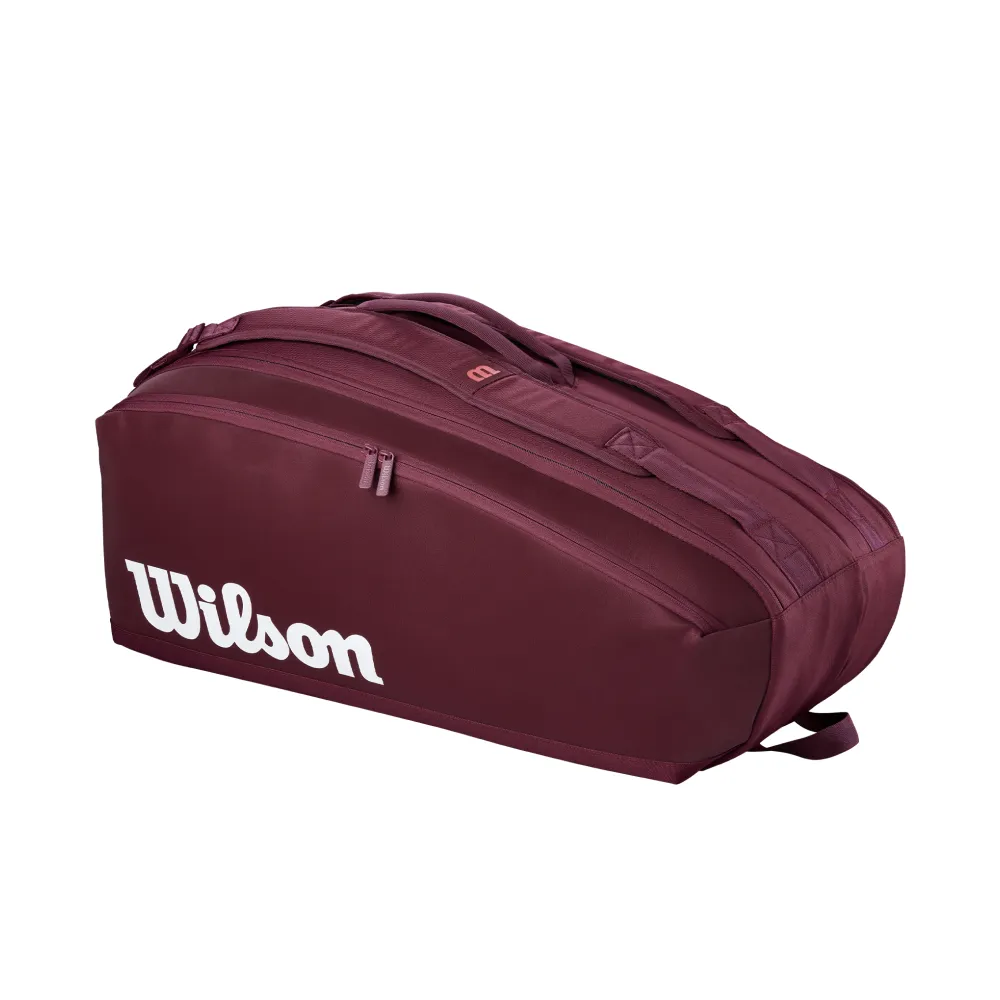 【WILSON】Defyer V1 Racket Bag 9PK RD 配件 網球拍袋 紅色 WR8058101001
