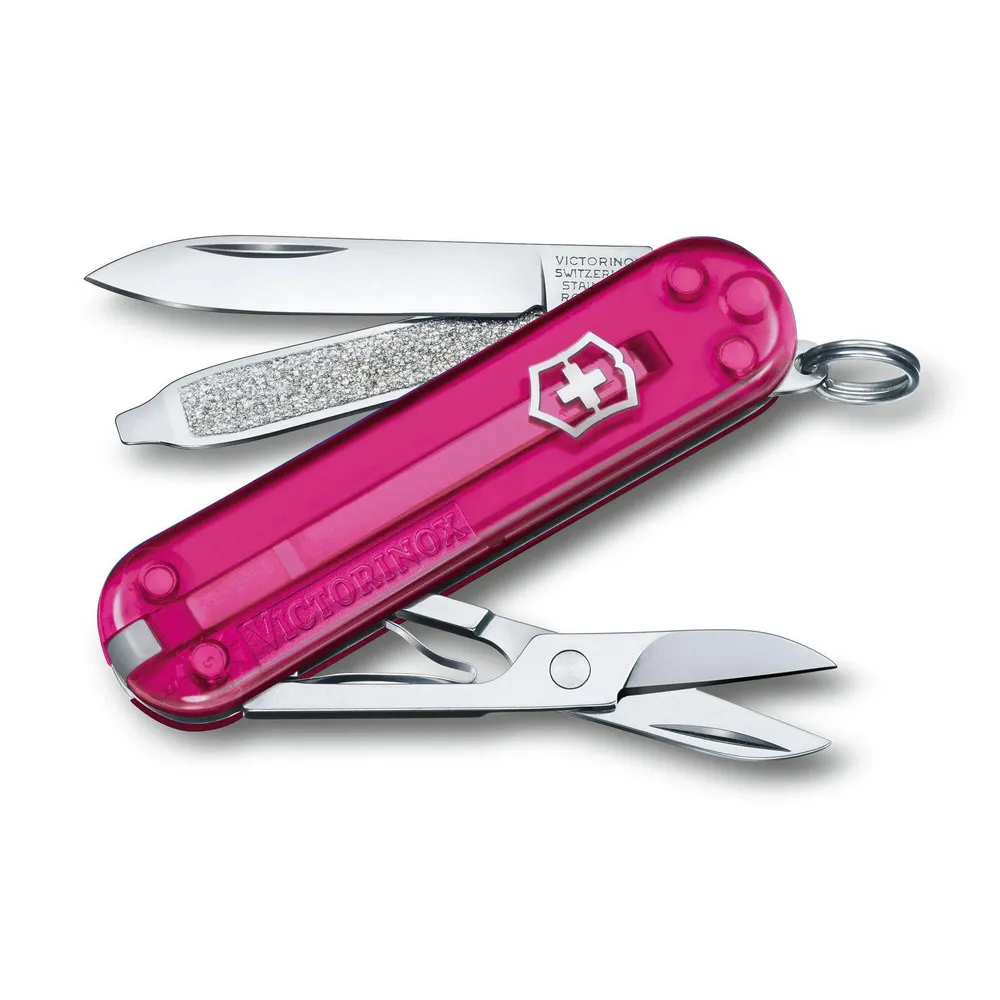 【VICTORINOX 瑞士維氏】Cupcake Dream 經典7用瑞士刀款 58mm/ 透桃紅色(0.6223.T5G)