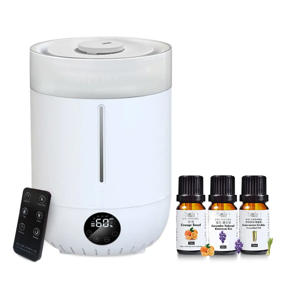 【Warm】大容量上加水超音波水氧機W-340T大霧量(買就送澳洲精油10mlx3瓶/薰香/加濕器/香氛/擴香機/負離子)
