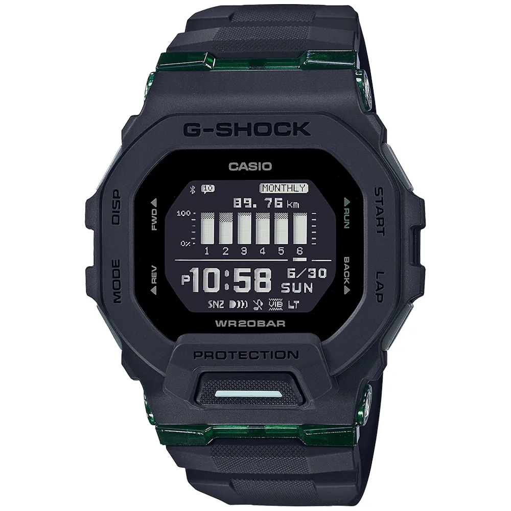 【CASIO 卡西歐】G-SHOCK 手機藍牙連線計步多功能運動錶 電子錶 雙11 送禮(GBD-200UU-1/速)
