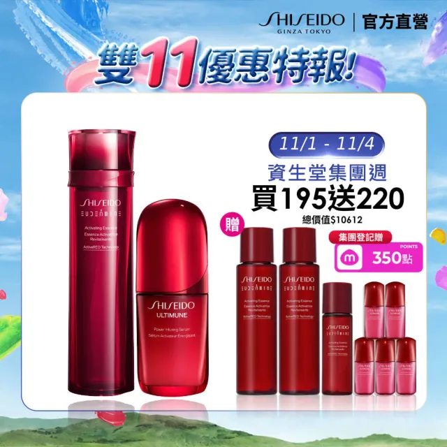 【SHISEIDO 資生堂國際櫃】小紅瓶50mL+奇蹟露145mL(小紅瓶/精華液/保濕/精華水/化妝水)