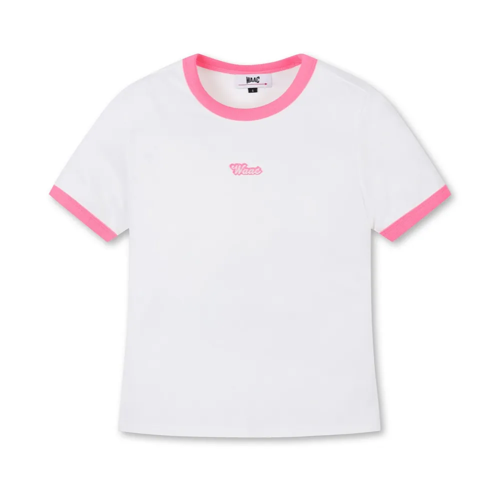 【WAAC】WOMEN WAAC LOGO CREWNECK TOP 女士 配色短袖上衣 白色