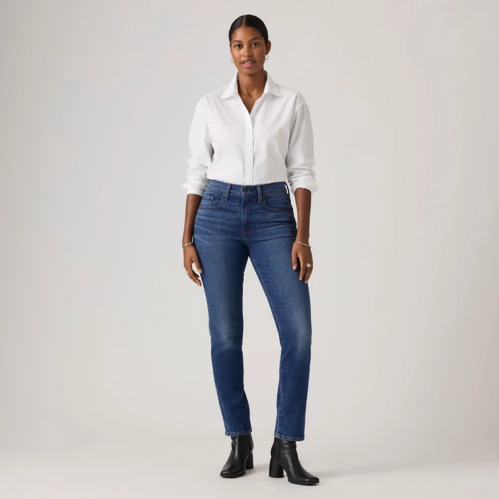 【LEVIS】724™ 高腰直筒牛仔褲 / 彈性面料 女生牛仔褲 熱賣單品 18883-0439