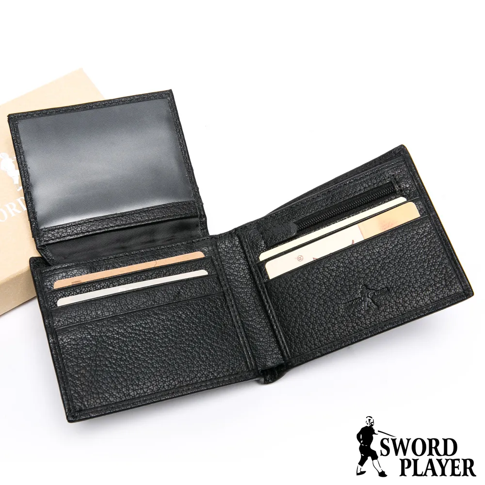 【SWORD PLAYER】雙11 莎普爾商務菁英專屬真牛皮8卡1照短夾