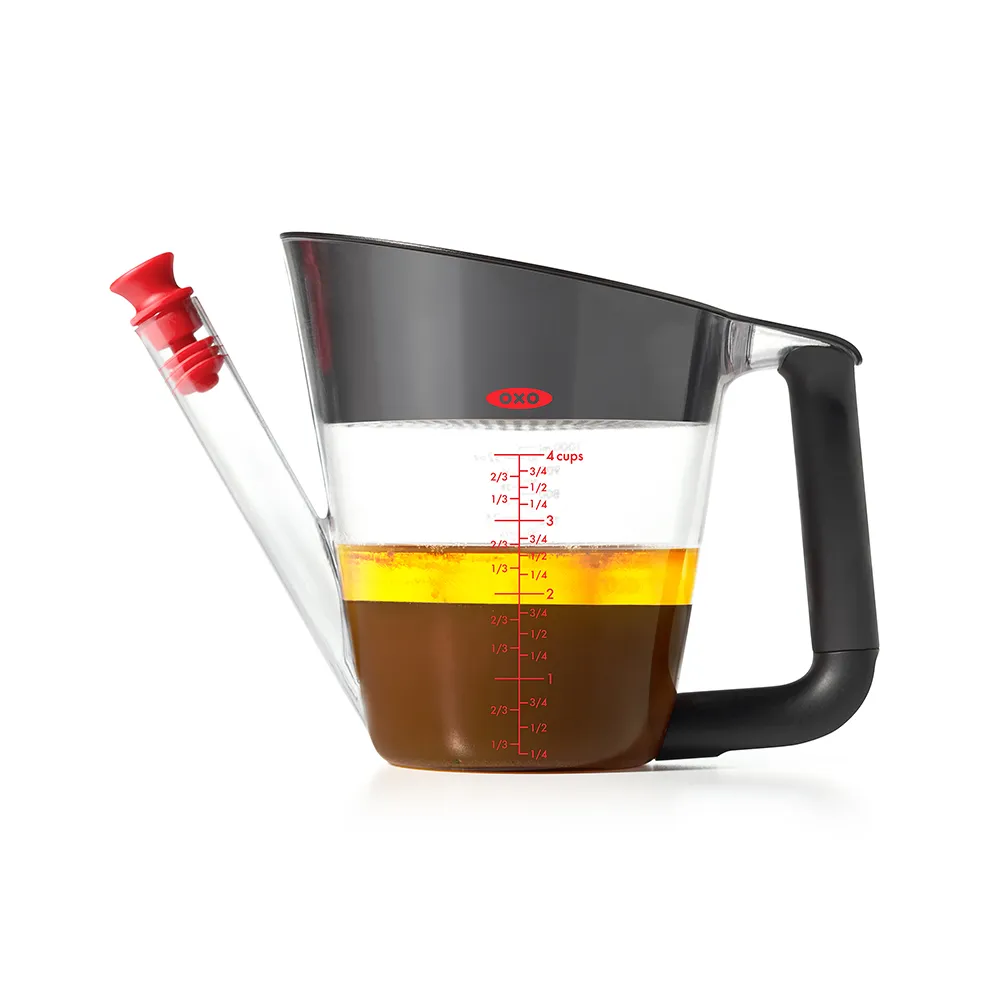【OXO】好輕鬆油切神器 1000ml(喝湯不喝油 油湯分離壺 濾油壺 Tritan材質)