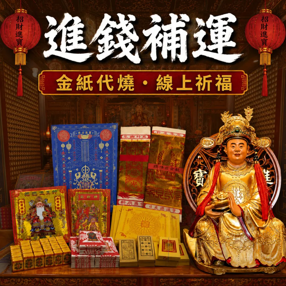 【財神小舖】財神補財庫 代燒 進錢補運金  正財偏財(小資入門組 高雄進寶財神廟 財庫漏洞 招財 開運)