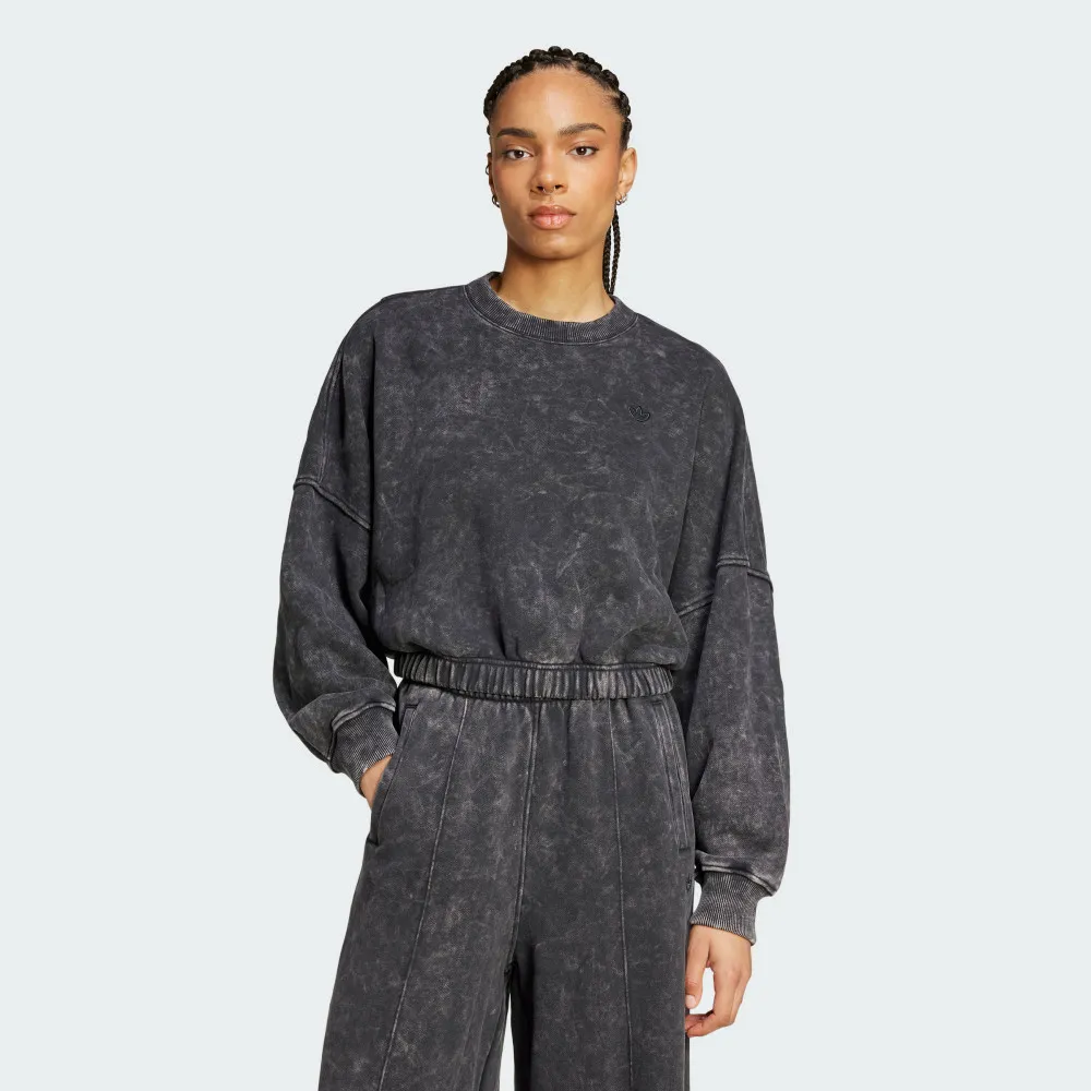 【adidas 愛迪達】PREMIUM ESSENTIALS 長袖上衣 大學T 女 - Originals IW5756