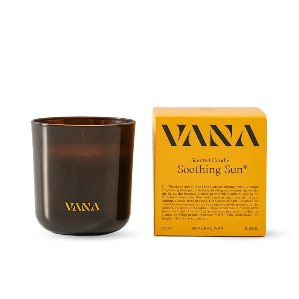 【VANA】瑞典純淨香氛蠟燭250g – 光之季節｜清爽檸檬調｜天然植物蠟｜純素安心使用｜清新居家香氛
