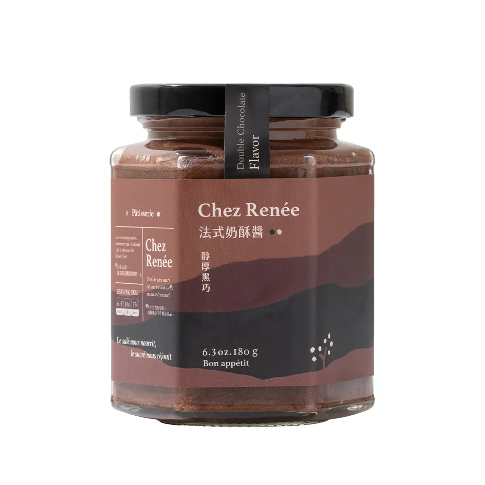 【Chez Renee】原味+醇厚黑巧+雪絨草莓法式奶酥醬3入裝(CR/O+D+S)
