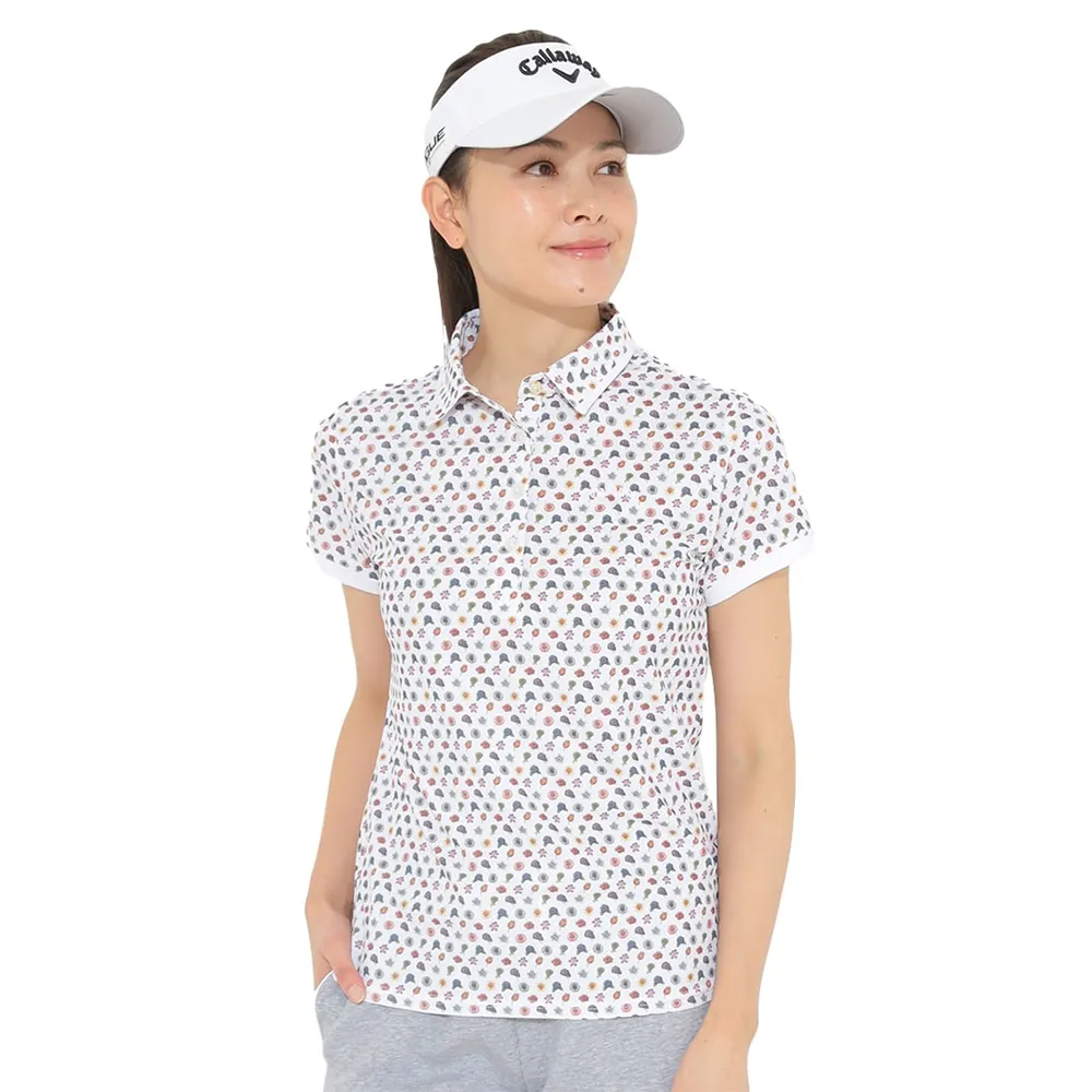 【Callaway 卡拉威】女士 短袖POLO衫 白色(C22134208_1030)