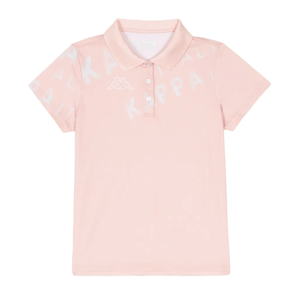 【KAPPA】義大利女吸濕排汗速乾女生POLO衫(玫瑰粉 321H25WW71台灣製)