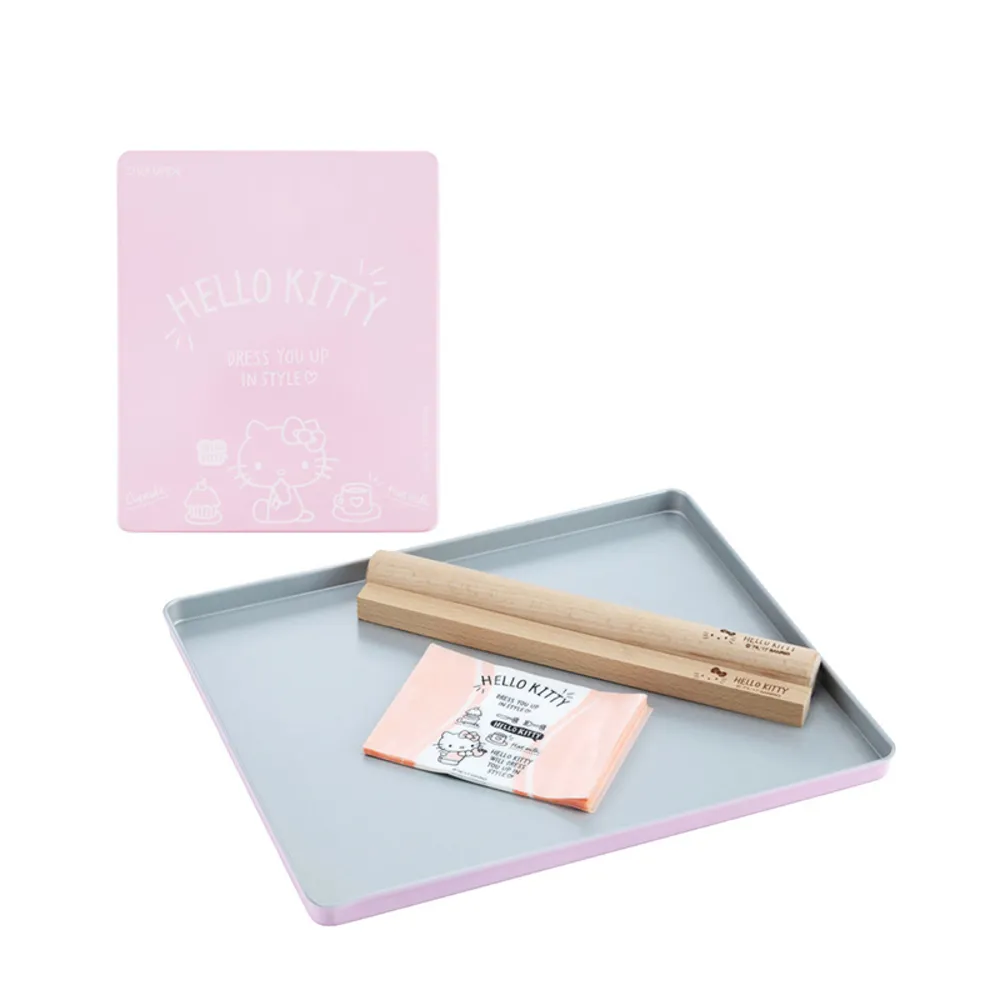 【Chefmade 學廚】宇宙工作室 正版凱蒂貓牛軋糖工具4件套(KT7017凱蒂貓手工DIY牛軋糖工具)