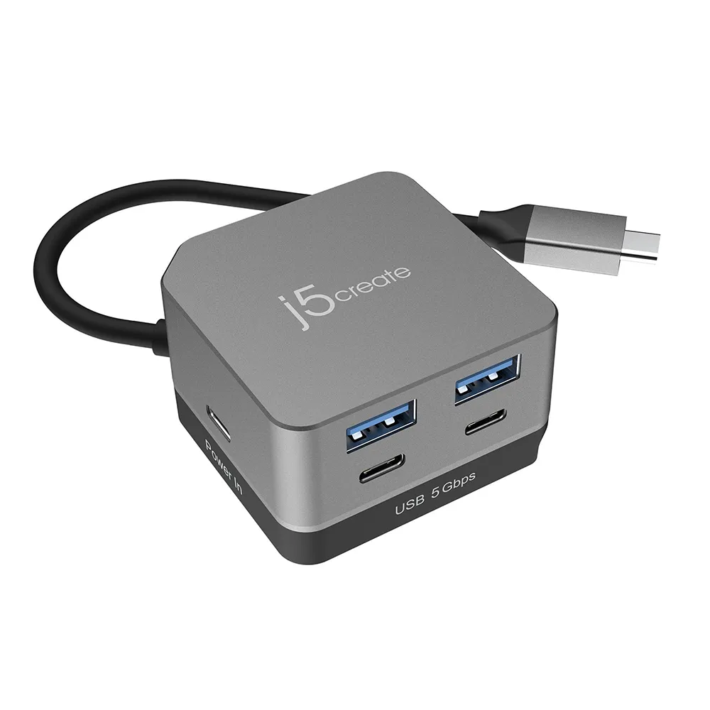 【j5create 凱捷】4K144 HDMI 6合1立方集線器強化版小方塊USB-C集線器-JCD361