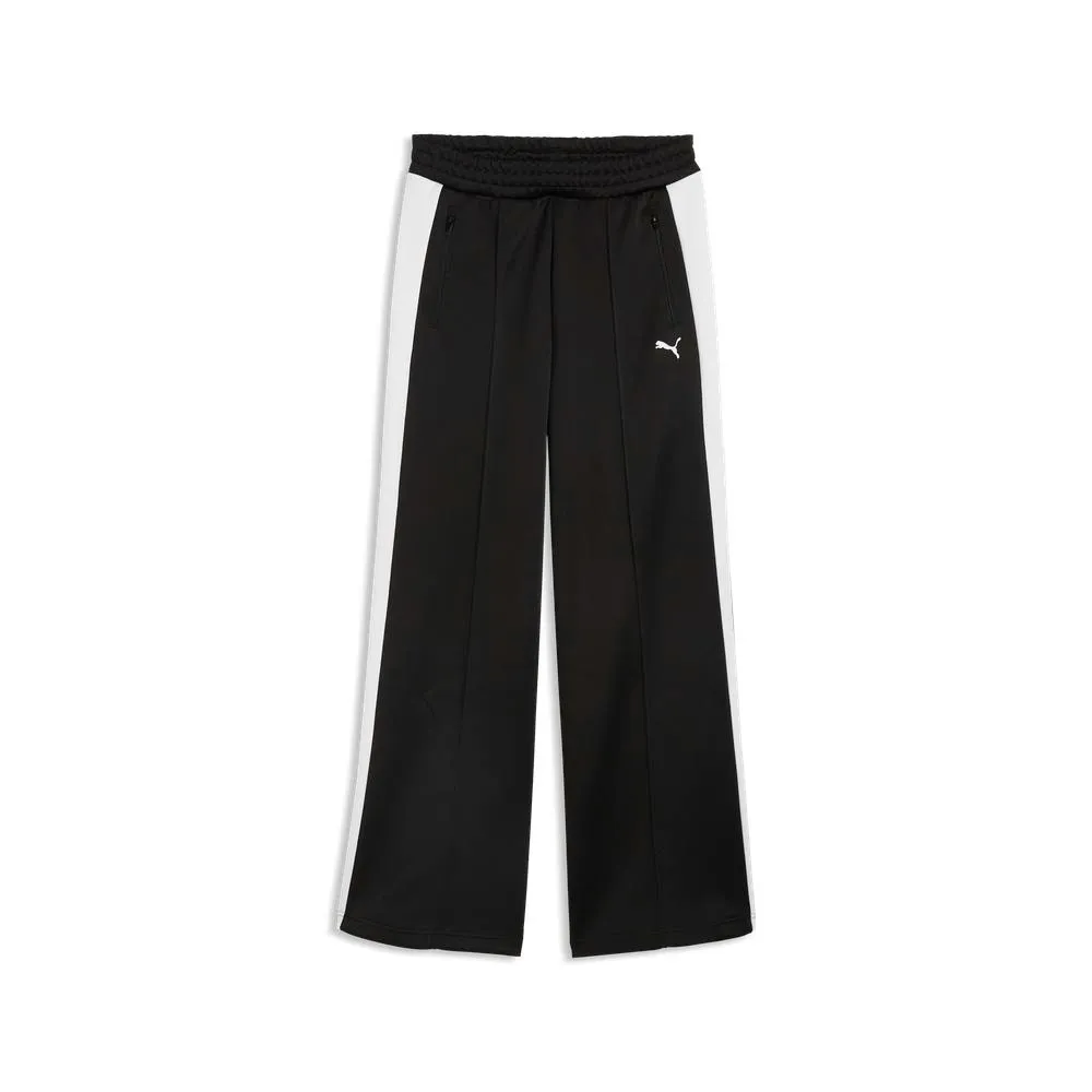 【PUMA】長褲 女 休閒褲 寬鬆 T7 黑白 63912201