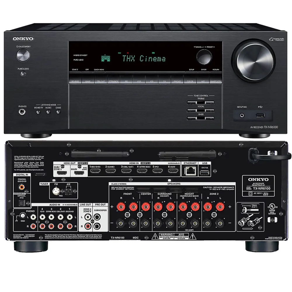 【ONKYO】7.2聲道 8K網路影音環繞擴大機TX-NR6100(釪環公司貨)