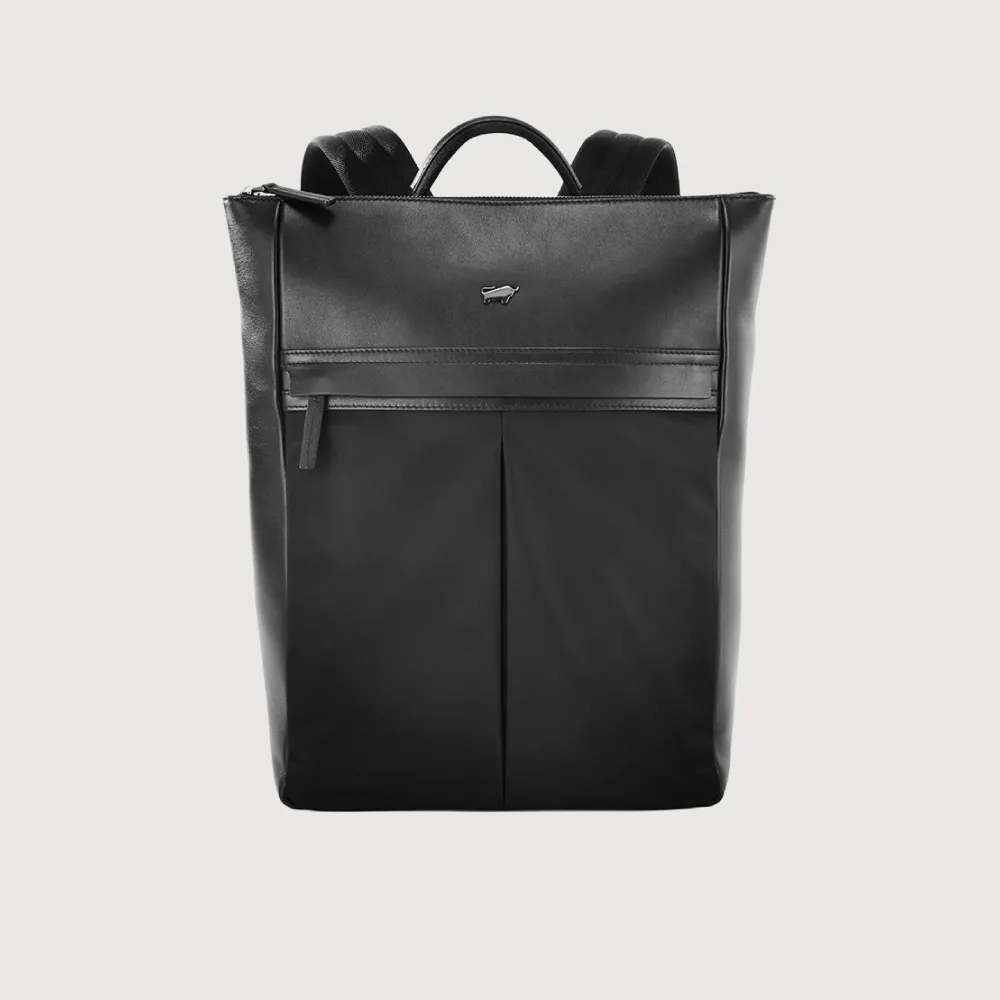 【BRAUN BUFFEL 德國小金牛】雷諾瓦-TW1 後背包-黑色(BF707-73-BK) 男包送禮推薦