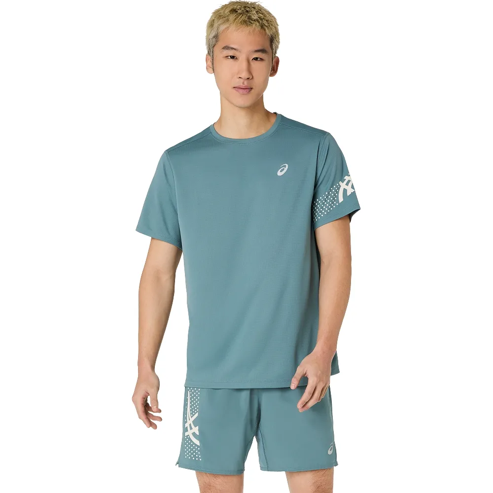 【asics 亞瑟士】ICON 短袖上衣 男款 海外版 跑步上衣 2011D458-402