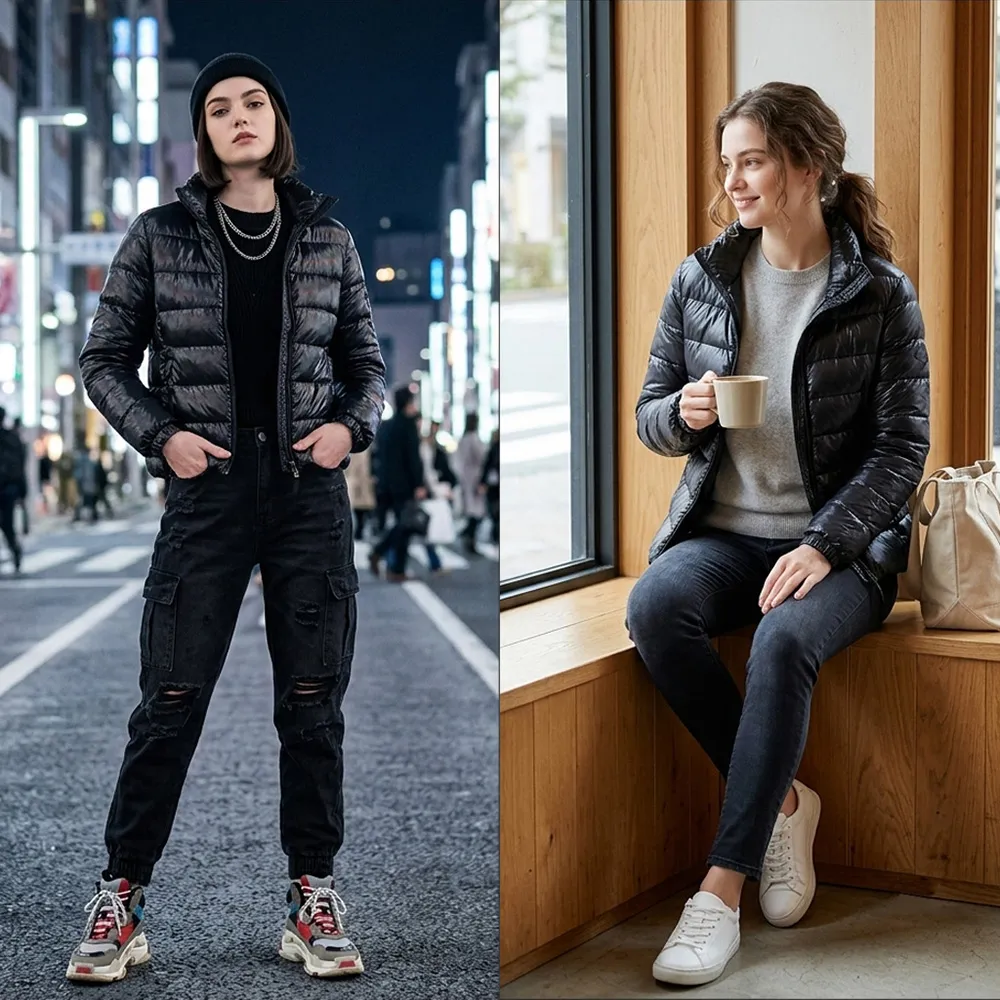 【CANADA GOOSE】CANADA GOOSE 尼龍Abbott系列輕羽絨連帽外套(女款/黑)