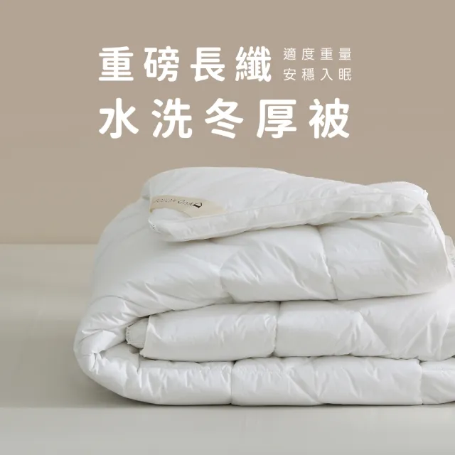 【AnD HOUSE 安庭家居】重磅長纖水洗冬厚被-雙人6x7尺(厚被/寒流/保暖/被胎/棉被/冬被)