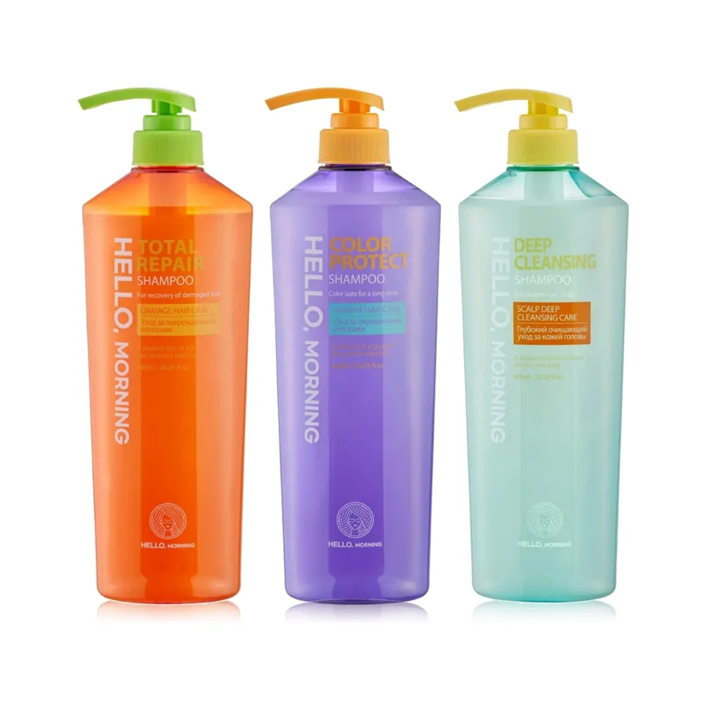 即期品Hello Morning 深層修護潔淨洗髮精(600ml/兩入組)