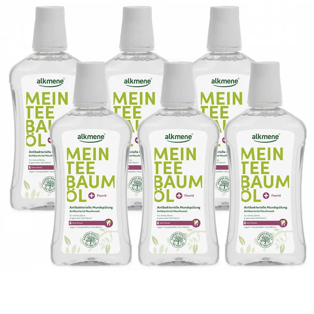 【Alkmene 草本耀典】我的茶樹精油含氟草本漱口水500ml(6入組-新包裝)