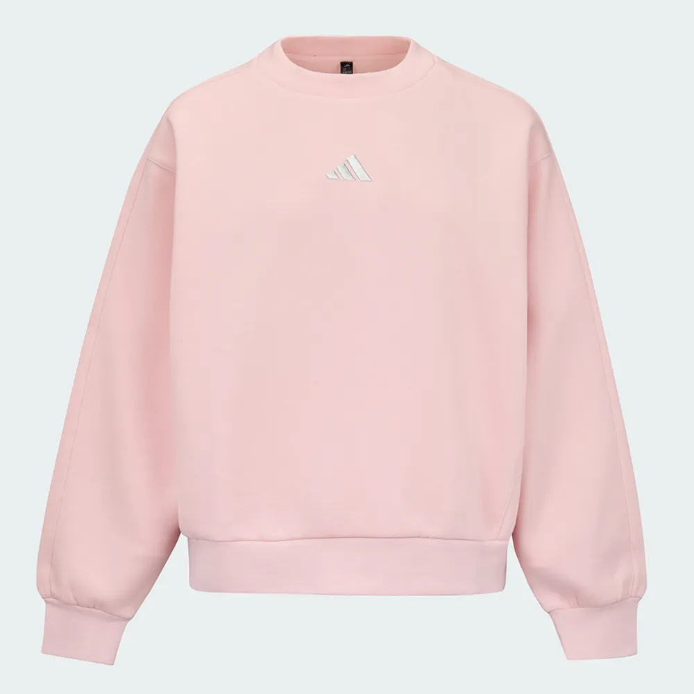 【adidas 愛迪達】Dk Crew 女 長袖上衣 休閒長袖 粉紅 亞版(KC0050)