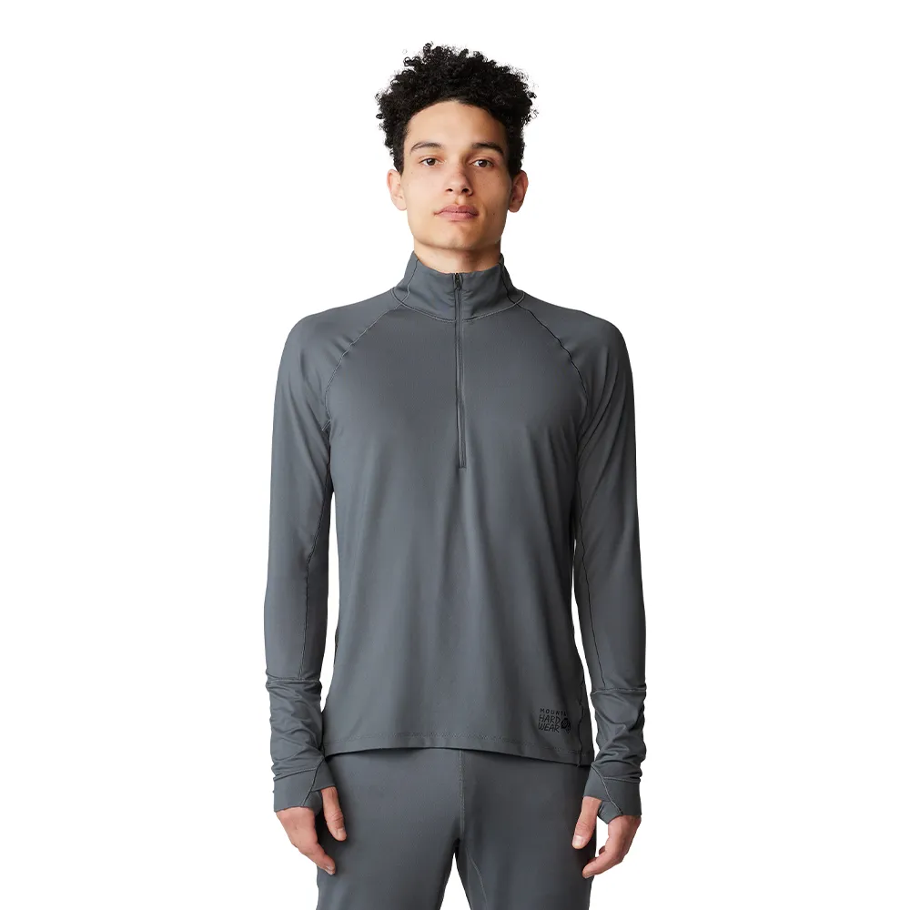 【Mountain Hardwear】Butter Up™ Half Zip 奶油感防曬半拉鍊長袖排汗衣 男款 火山黑 #2084661